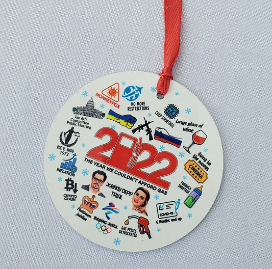 2022 Year in Review Christmas Ornament