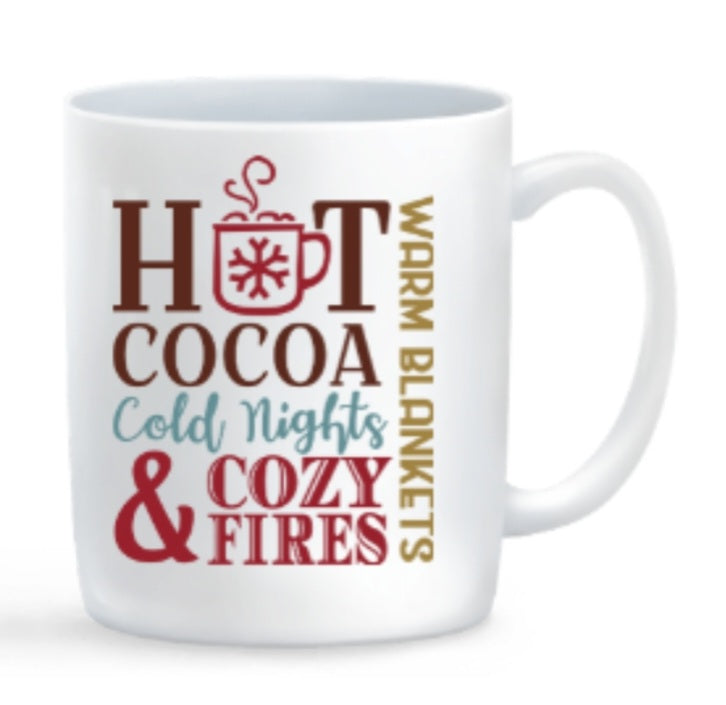 Hot Cocca, Cold Nights & Cozy Fires Mug